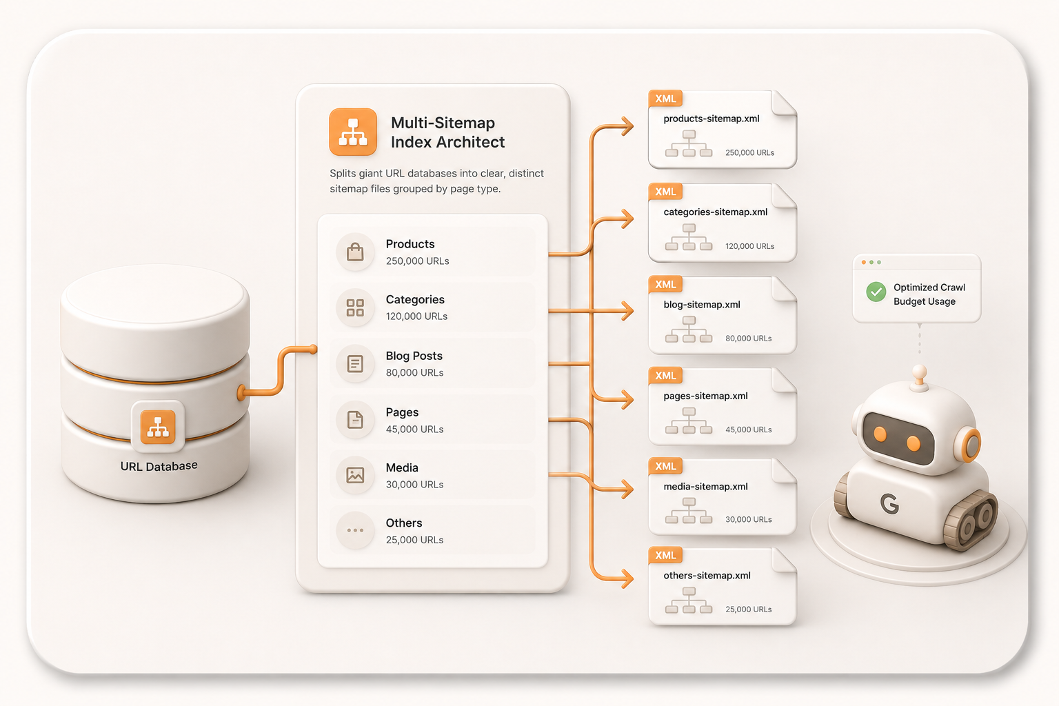 Multi-Sitemap Index Architect